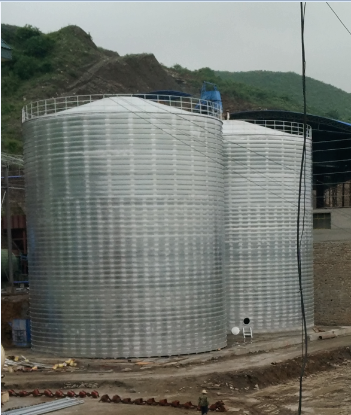 兴安粮食钢板仓的安装全过程不用热焊接